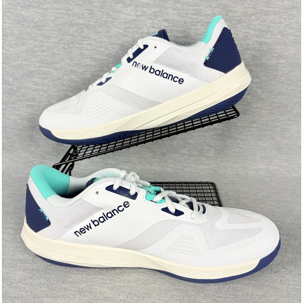 New Balance Pickleball Sneakers Mens 11.5 D White Blue Tennis Court Comfort